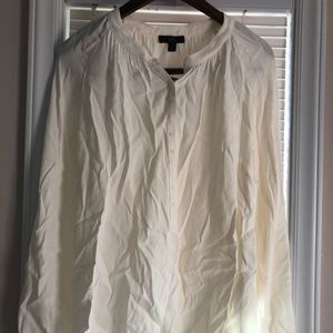 J Crew Blouse Ivory Size XL